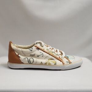 Coach Barrett Seaside Low Lace-up Canvas Leather Sneakers (W Size 10)